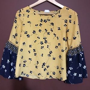 Two colored peasant shirt